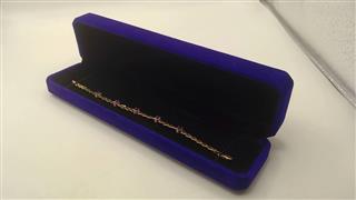Amethyst Gold-Stone Bracelet 14K Yellow Gold 5.05g